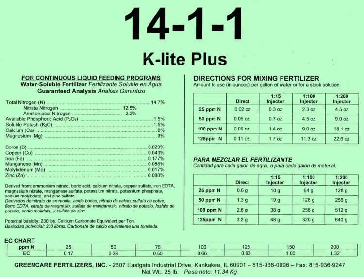 K-Lite Plus - Orchid and Epiphyte Fertilizer - Image 2