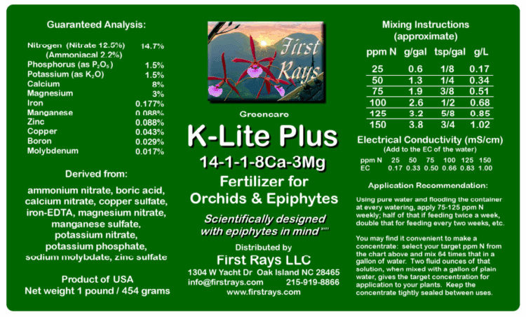 K-Lite Plus - Orchid and Epiphyte Fertilizer - Image 2